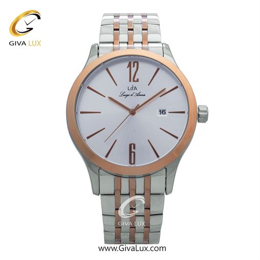 ساعت مچی اورجینال مردانه LdA | لوئیجی د آنا | Luigi d'Ana نقره ای-رزگلد | رزگلد-نقره ای| نقره ای| کد رفرنس 2419